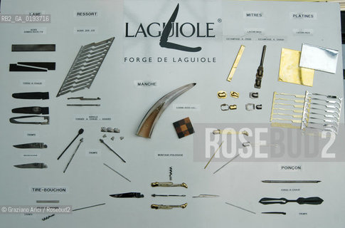 ( FRANCIA  )  MIDI-PYRENEES  ALTIPIANO DELLAUBRAC LAGUIOLE : COLTELLERIA FABBRICA DI COLTELLI  © 2003 Graziano Arici/Rosebud2 / GEO