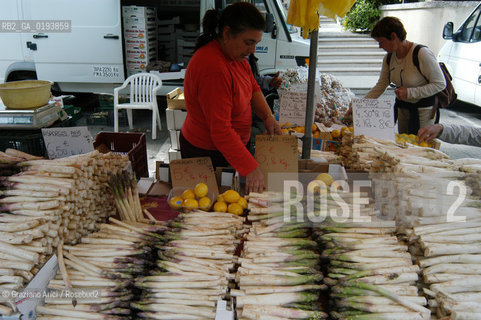 ( FRANCIA  )  PROVENCE-ALPES-COTE DAZUR ARLES : MERCATO DEL SABATO © 2003 Graziano Arici/Rosebud2 / GEO GASTRONOMIA ASPARAGI.