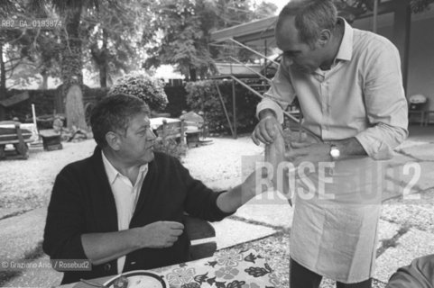 IL DISEGNATORE DI FUMETTI HUGO PRATT AL LIDO DI VENEZIA - 1988 - ©Graziano Arici/Rosebud2 / ARTE / PESCE