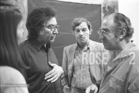 I PITTORI GIUSEPPE SANTOMASO E ANTONI TAPIES - VENEZIA - 1982 - ©Graziano Arici/Rosebud2 / ARTE / BIENNALE DARTE