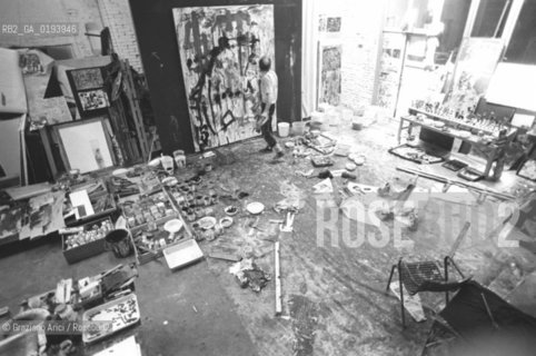 IL PITTORE EMILIO VEDOVA NEL SUO STUDIO - VENEZIA - 1979 - ©Graziano Arici/Rosebud2 / ARTE