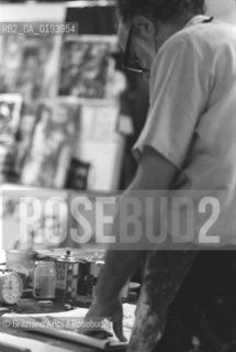 IL PITTORE EMILIO VEDOVA NEL SUO STUDIO - VENEZIA - 1979 - ©Graziano Arici/Rosebud2 / ARTE