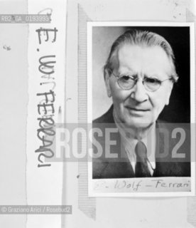 IL COMPOSITORE ERMANNO WOLF-FERRARI - VENEZIA © 1983 ARCHIVIO Graziano Arici/Rosebud2 / MUSICA CLASSICA / ./ La cessione dei diritti si intende per quanto di nostra competenza; non comprende invece le eventuali spese relative a diritti che potranno essere richiesti dagli Enti cui appartengono le opere riprese. Tali costi, ove neccessari, e lÕespletamento di qualsivoglia pratica di richiesta permessi sono esclusivamente  a  carico del committente. .
