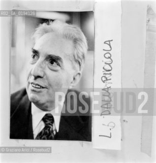 IL COMPOSITORE LUIGI DALLAPICCOLA © 1983 ARCHIVIO Graziano Arici/Rosebud2 / MUSICA CLASSICA / ./ La cessione dei diritti si intende per quanto di nostra competenza; non comprende invece le eventuali spese relative a diritti che potranno essere richiesti dagli Enti cui appartengono le opere riprese. Tali costi, ove neccessari, e lÕespletamento di qualsivoglia pratica di richiesta permessi sono esclusivamente  a  carico del committente. .