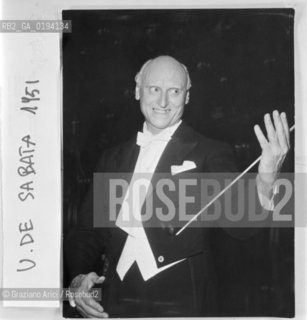 IL DIRETTORE DORCHESTRA VICTOR DE SABATA - VENEZIA © 1983 ARCHIVIO Graziano Arici/Rosebud2 / MUSICA CLASSICA / ./ La cessione dei diritti si intende per quanto di nostra competenza; non comprende invece le eventuali spese relative a diritti che potranno essere richiesti dagli Enti cui appartengono le opere riprese. Tali costi, ove neccessari, e lÕespletamento di qualsivoglia pratica di richiesta permessi sono esclusivamente  a  carico del committente. .