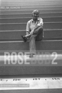 IL COMPOSITORE CONTEMPORANEO LUIGI NONO  DURANTE LE PROVE DI UN CONCERTO - 1981 - VENEZIA - ©Graziano Arici/Rosebud2 /  MUSICA CLASSICA ELETTRONICA / PALAZZETTO DELLO SPORT/ BIENNALE MUSICA