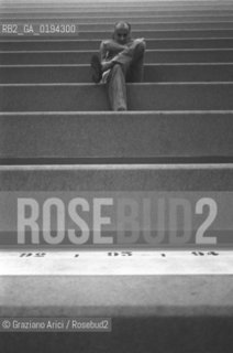 IL COMPOSITORE CONTEMPORANEO LUIGI NONO  DURANTE LE PROVE DI UN CONCERTO - 1981 - VENEZIA - ©Graziano Arici/Rosebud2 /  MUSICA CLASSICA ELETTRONICA / PALAZZETTO DELLO SPORT/ BIENNALE MUSICA