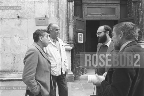 I COMPOSITORI CONTEMPORANEI LUIGI NONO , SALVATORE SCIARRINO E ALDO CLEMENTI - VENEZIA - 1983 - ©Graziano Arici/Rosebud2 / MUSICA CLASSICA CONTEMPORANEA  ELETTRONICA