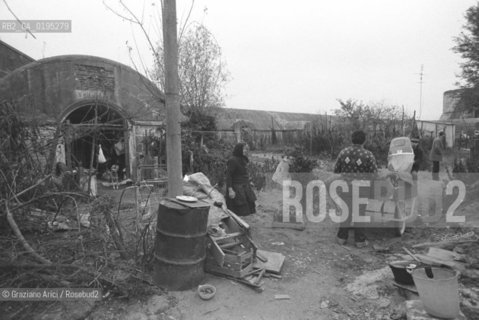 PROBLEMA CASA - CASE IMPROPRIE AL CAVALLINO - VENEZIA -   © 1984  Graziano Arici/Rosebud2 / CASA / BARACCA / POVERTA