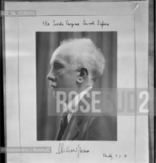 IL COMPOSITORE RICHARD STRAUSS  © 1983 ARCHIVIO Graziano Arici/Rosebud2 / MUSICA CLASSICA /  La cessione dei diritti si intende per quanto di nostra competenza; non comprende invece le eventuali spese relative a diritti che potranno essere richiesti dagli Enti cui appartengono le opere riprese. Tali costi, ove neccessari, e lÕespletamento di qualsivoglia pratica di richiesta permessi sono esclusivamente  a  carico del committente. .