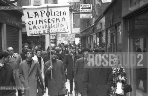 VENEZIA CONTESTAZIONE MANIFESTAZIONE STUDENTESCA © 1968 Graziano Arici/Rosebud2 /