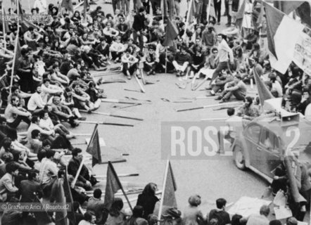TRENTO CONTESTAZIONE DEL 68 MANIFESTAZIONE DEGLI STUDENTI DELLUNIVERSITA DI SOCIOLOGIA © 1968 Graziano Arici/Rosebud2
