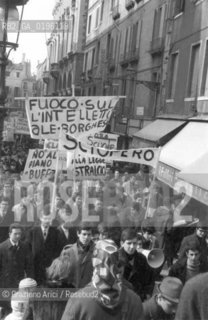 VENEZIA CONTESTAZIONE MANIFESTAZIONE STUDENTESCA  © 1968 Graziano Arici/Rosebud2