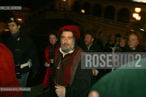 06/01/2004  ITALY, VENICE : THE SHOOTING OF THE MOVIE THE MERCHANT OF VENICE DIRECTED BY MICHAEL RADFORD  -  THE ACTOR AL PACINO © 2004 Graziano Arici/Rosebud2 FILM.MERCANTE DI VENEZIA SHAKESPEARE