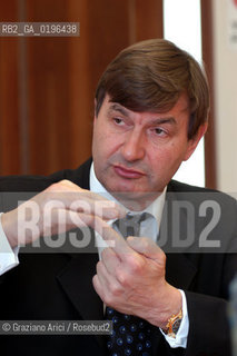 CROCETTA DEL MONTELLO (TREVISO) IL PRESIDENTE DELLA FABBRICA DI SCARPE GEOX MARIO MORETTI POLEGATO PRESIDENT OF SHOES FACTORY GEOX ©Graziano Arici/Rosebud2 SCARPA INDUSTRIALE ECONOMIA