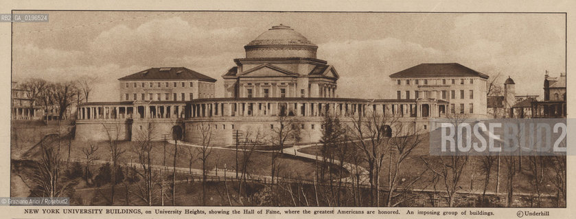 NEW YORK - USA - 1905 (?) NEW YORK UNIVERSITY BUILDINGS ©Graziano Arici/Rosebud2 UNIVERSITA DI NEW YORK