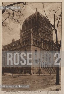 NEW YORK - USA - 1905 (?) TEMPLEEE BETH-EL ©Graziano Arici/Rosebud2 SINAGOGA EBRAICA EBREI