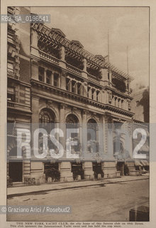 NEW YORK - USA - 1905 (?) THE NEW YORK YACHT CLUB THE CITY OF THIS CLUB ON 44TH STREET ©Graziano Arici/Rosebud2 CLUB