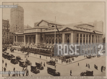 NEW YORK - USA - 1905 (?) NEW YORK PUBLIC LIBRARY ©Graziano Arici/Rosebud2 BLIBLIOTECA