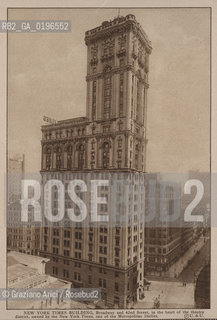 NEW YORK - USA - 1905 (?) NEW YRK TIMES BUILDING SKYSCRAPER ©Graziano Arici/Rosebud2 GRATTACIELO
