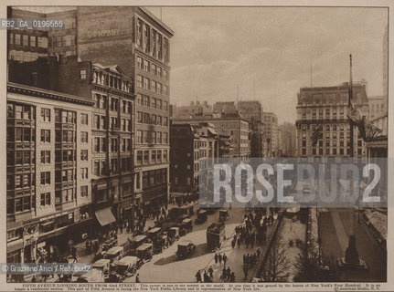 NEW YORK - USA - 1905 (?) FIFTH AVENUE LOOKING SOUTH FROM 42ND STREET IS ONE OT THE BUSIEST IN THE WORLD ©Graziano Arici/Rosebud2