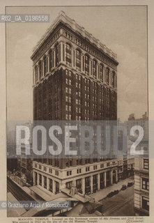 NEW YORK - USA - 1905 (?) MASONIC TEMPLE WAS ERECTED IN 1913 ON THE SITE OF THE OLD MASONIC TEMPLE SKYSCRAPER ©Graziano Arici/Rosebud2 CHIESA GRATTACIELO