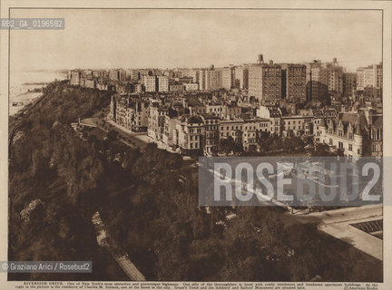 NEW YORK - USA - 1905 (?)   RIVERSIDE  DRIVE ONE OF NEW YORKS MOST ATTRACTIVE AND PICTURESQUE HIGHWAYS ©Graziano Arici/Rosebud2 FIUME