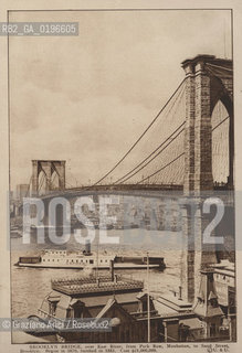 NEW YORK - USA - 1905 (?) BROOKLYN BRIDGE OVER EAST RIVER ©Graziano Arici/Rosebud2 PONTE