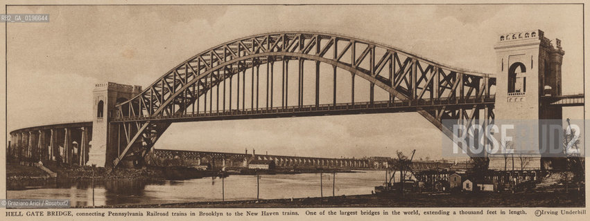 NEW YORK - USA - 1905 (?) HELL GATE BRIDGE  ONE OF THE LARGEST BRIDGES IN THE WORLD ©Graziano Arici/Rosebud2 PONTE