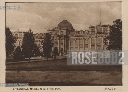 NEW YORK - USA - 1905 (?) BOTANICAL MUSEUM IN BRONX PARK ©Graziano Arici/Rosebud2 MUSEO