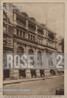 NEW YORK - USA - 1905 (?) THE NEW YORK YACHT CLUB THE CITY OF THIS CLUB ON 44TH STREET ©Graziano Arici/Rosebud2 CLUB