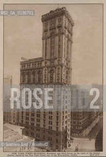 NEW YORK - USA - 1905 (?) NEW YRK TIMES BUILDING SKYSCRAPER ©Graziano Arici/Rosebud2 GRATTACIELO