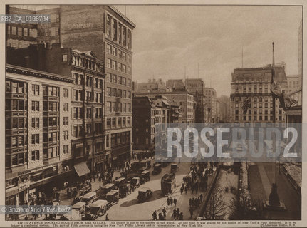 NEW YORK - USA - 1905 (?) FIFTH AVENUE LOOKING SOUTH FROM 42ND STREET IS ONE OT THE BUSIEST IN THE WORLD ©Graziano Arici/Rosebud2