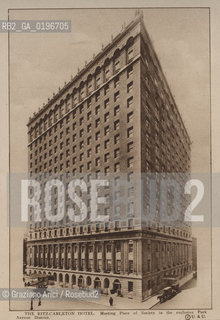 NEW YORK - USA - 1905 (?) THE RITZ-CARLETON HOTEL SKYSCRAPER ©Graziano Arici/Rosebud2 HOTEL GRATTACIELO