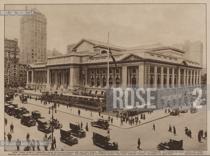 NEW YORK - USA - 1905 (?) NEW YORK PUBLIC LIBRARY ©Graziano Arici/Rosebud2 BLIBLIOTECA