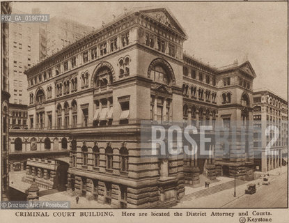 NEW YORK - USA - 1905 (?) CRIMINAL COURT BUILDING ©Graziano Arici/Rosebud2 EDIFICIO TRIBUNALE.