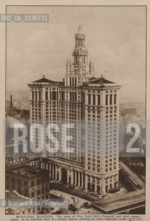 NEW YORK - USA - 1905 (?) MUNICIPAL BUILDING SKYSCRAPER ©Graziano Arici/Rosebud2 GRATTACIELO