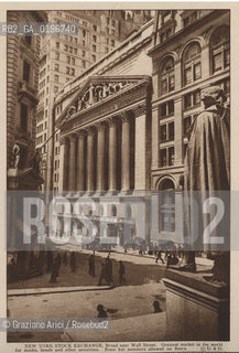NEW YORK - USA - 1905 (?) NEW YORK STOCK EXCHANGE NEAR WALL STREET ©Graziano Arici/Rosebud2 BORSA