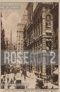 NEW YORK - USA - 1905 (?) WALL STREET FOREMONST FINANCIAL CENTER ©Graziano Arici/Rosebud2 BORSA