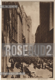 NEW YORK - USA - 1905 (?) BROAD STREET CURB BROKERS ©Graziano Arici/Rosebud2 BORSA