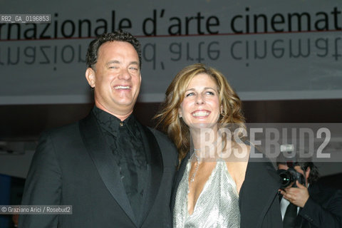 01_09_04 VENICE - 61¡ FILM FESTIVAL -.THE ACTOR TOM HANKS WITH HIS WIFE RITA WILSON.©Graziano Arici/Rosebud2 CINEMA