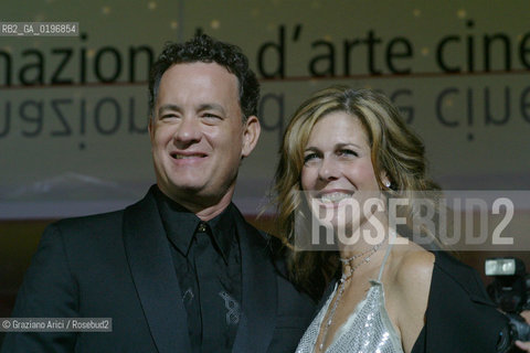 01_09_04 VENICE - 61¡ FILM FESTIVAL -.THE ACTOR TOM HANKS WITH HIS WIFE RITA WILSON.©Graziano Arici/Rosebud2 CINEMA