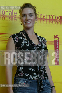 04_09_04 VENICE - 61¡ FILM FESTIVAL - FILM FINDING NEVERLAND. THE ACTRESS KATE WINSLET.©Graziano Arici/Rosebud2 CINEMA