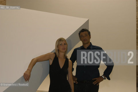 VENEZIA 30/08/04  - BIENNALE ARCHITETTURA :GLI ARCHITETTI HANY RASHID E LA MOGLIE LISE ANNE COUTURE ( ASYMPTOTE) ©Graziano Arici/Rosebud2 ARCHITETTO