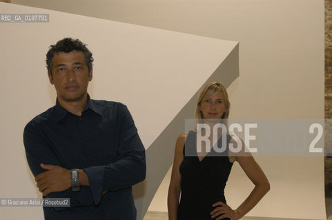 VENEZIA 30/08/04  - BIENNALE ARCHITETTURA :GLI ARCHITETTI HANY RASHID E LA MOGLIE LISE ANNE COUTURE ( ASYMPTOTE) ©Graziano Arici/Rosebud2 ARCHITETTO