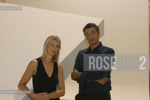 VENEZIA 30/08/04  - BIENNALE ARCHITETTURA :GLI ARCHITETTI HANY RASHID E LA MOGLIE LISE ANNE COUTURE ( ASYMPTOTE) ©Graziano Arici/Rosebud2 ARCHITETTO