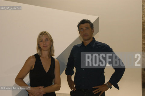 VENEZIA 30/08/04  - BIENNALE ARCHITETTURA :GLI ARCHITETTI HANY RASHID E LA MOGLIE LISE ANNE COUTURE ( ASYMPTOTE) ©Graziano Arici/Rosebud2 ARCHITETTO