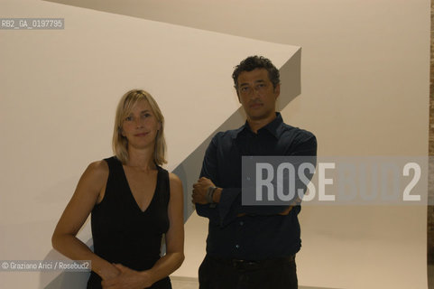 VENEZIA 30/08/04  - BIENNALE ARCHITETTURA :GLI ARCHITETTI HANY RASHID E LA MOGLIE LISE ANNE COUTURE ( ASYMPTOTE) ©Graziano Arici/Rosebud2 ARCHITETTO