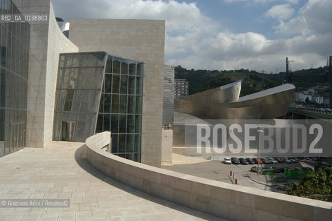 ( SPAGNA - SPAIN) BASQUE LAND VIZCAIA PAESI BASCHI : BILBAO : THE GUGGENHEIM MUSEUM DI FRANK GEHRY-  © 2004 Graziano Arici/Rosebud2 / GEO MUSEO ARCHITETTURA CONTEMPORANEA METALLO
