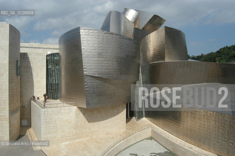 ( SPAGNA - SPAIN) BASQUE LAND VIZCAIA PAESI BASCHI : BILBAO : THE GUGGENHEIM MUSEUM DI FRANK GEHRY-  © 2004 Graziano Arici/Rosebud2 / GEO MUSEO ARCHITETTURA CONTEMPORANEA METALLO